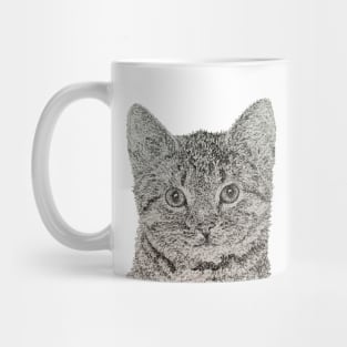 Dotwork Cat Art Print Mug